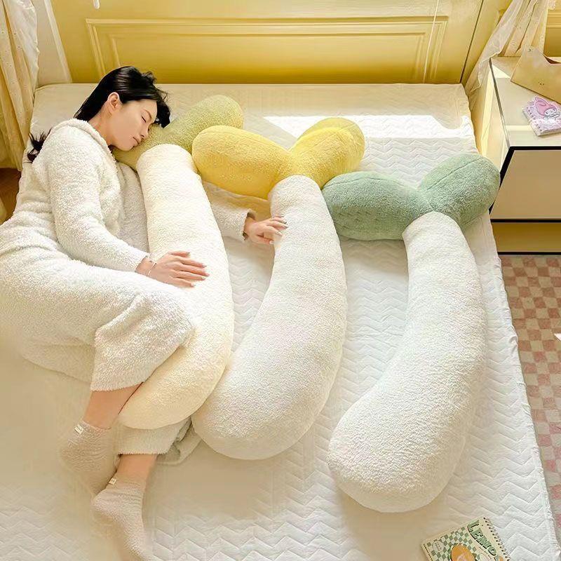 대형 수면인형 안고자는 롱쿠션 임산부용 시원한 긴베개 그린빈 72cm - 상세 이미지 2
