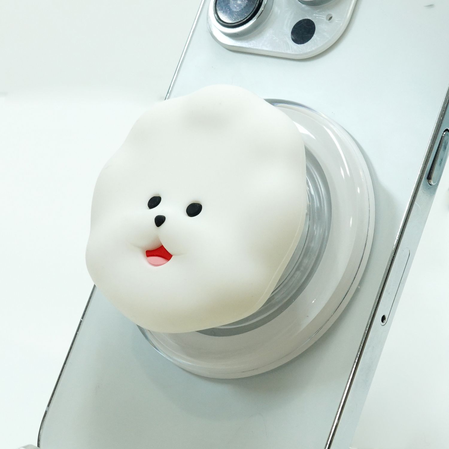 스토리너스 커스텀 맥세이프 그립톡 강아지 비숑 커스터마이징 꾸미기 계란 블랙 하트 스마트톡 - 상품 이미지