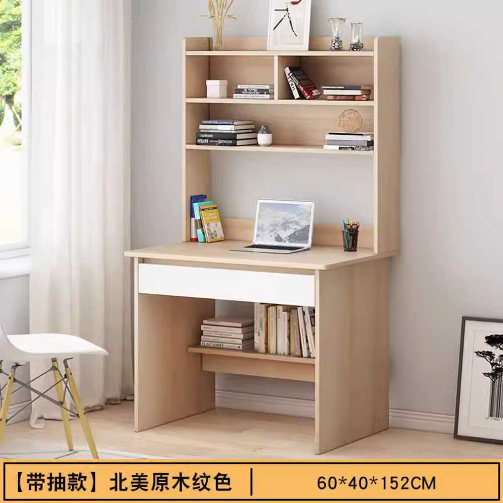 소형 책상 좁은책상 공부 노트북 수납 작은 학생 원룸 60cm 원목 무늬 서랍 없음 - 상세 이미지 5