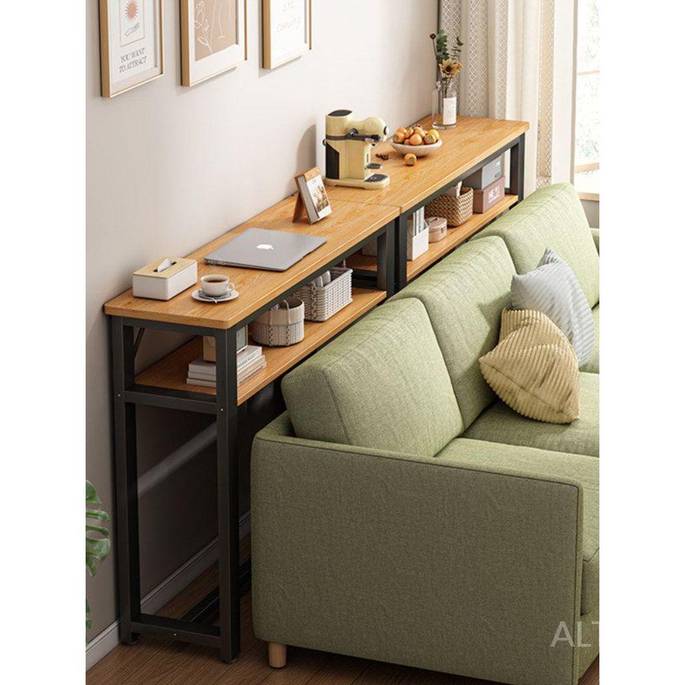 조립식 좁은 틈새 사이드 후면 긴 뒤 테이블 레인 실크 실버오크+화이트100x20cm - 상품 이미지