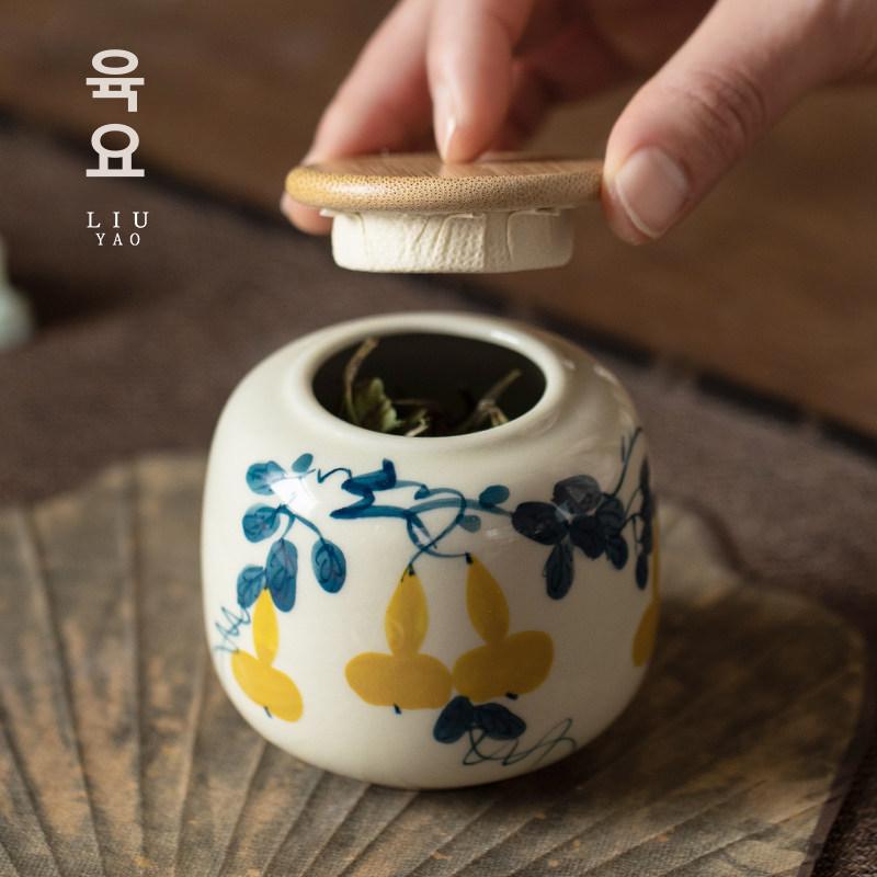 세라믹 항아리 단지 절임 식품 밀봉 거실 장식용 전통 길상 잉어 - 상세 이미지 3