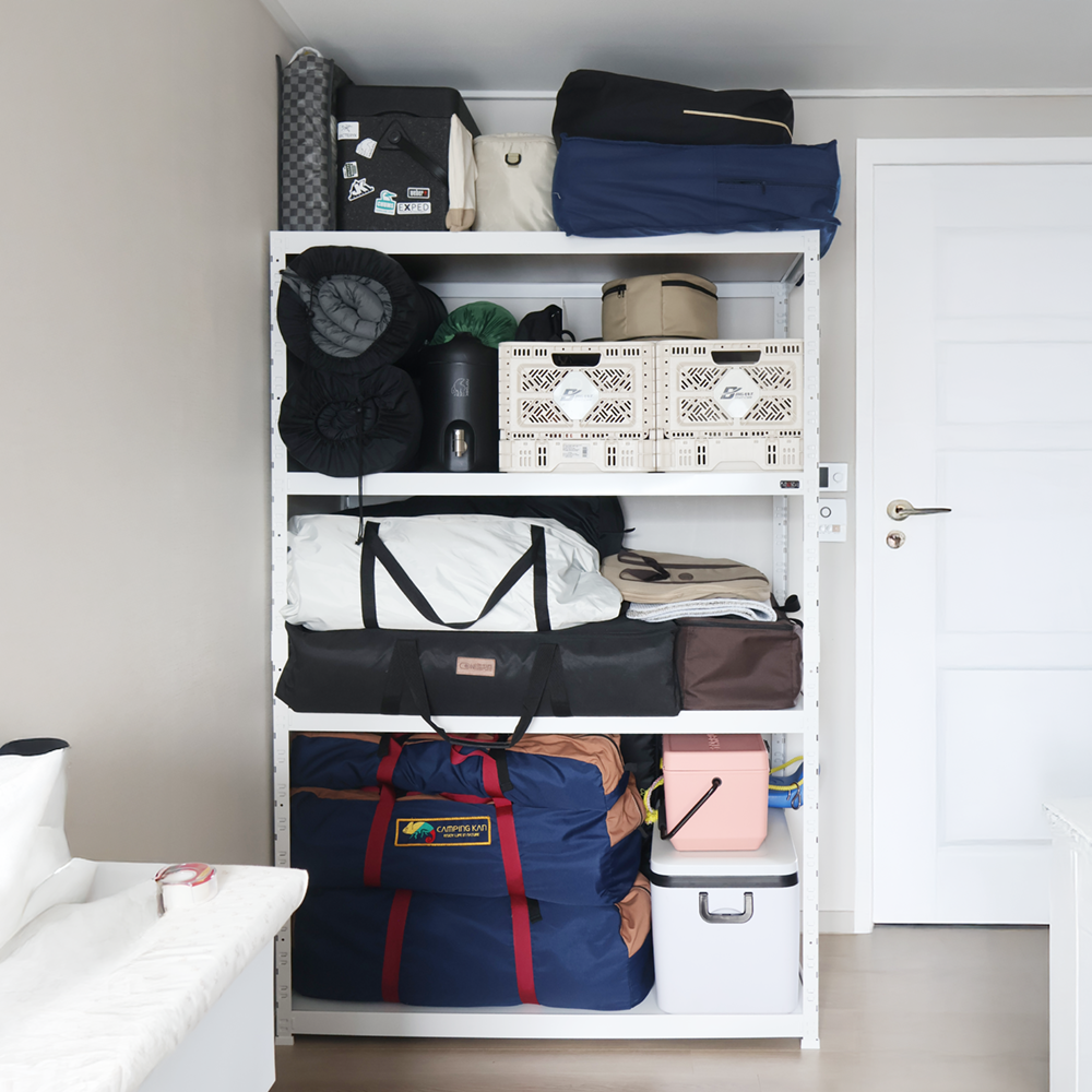 랙셈블 수납선반 다용도 다용도실 주방 무볼트 팬트리 랙 선반 400300450 2단