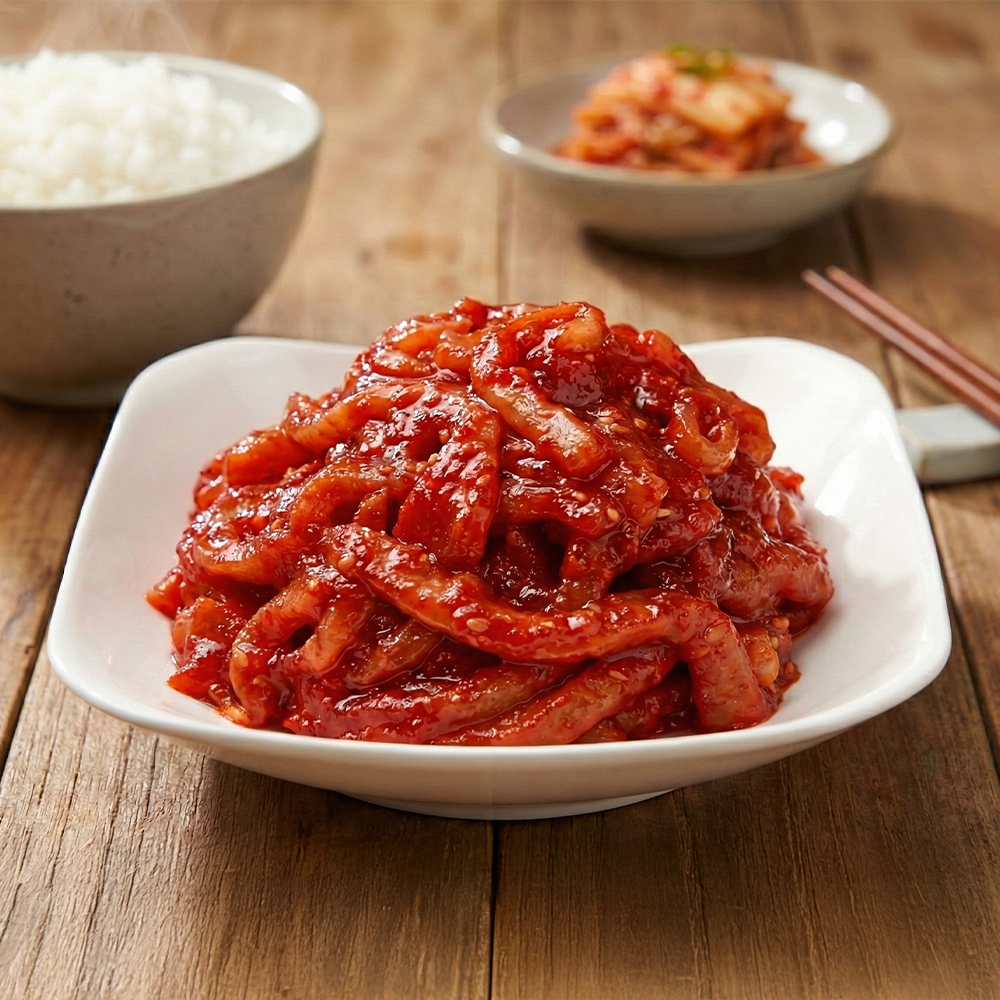 프리미엄 비빔 오징어젓갈 양념 반찬 밥도둑 - 상품 이미지