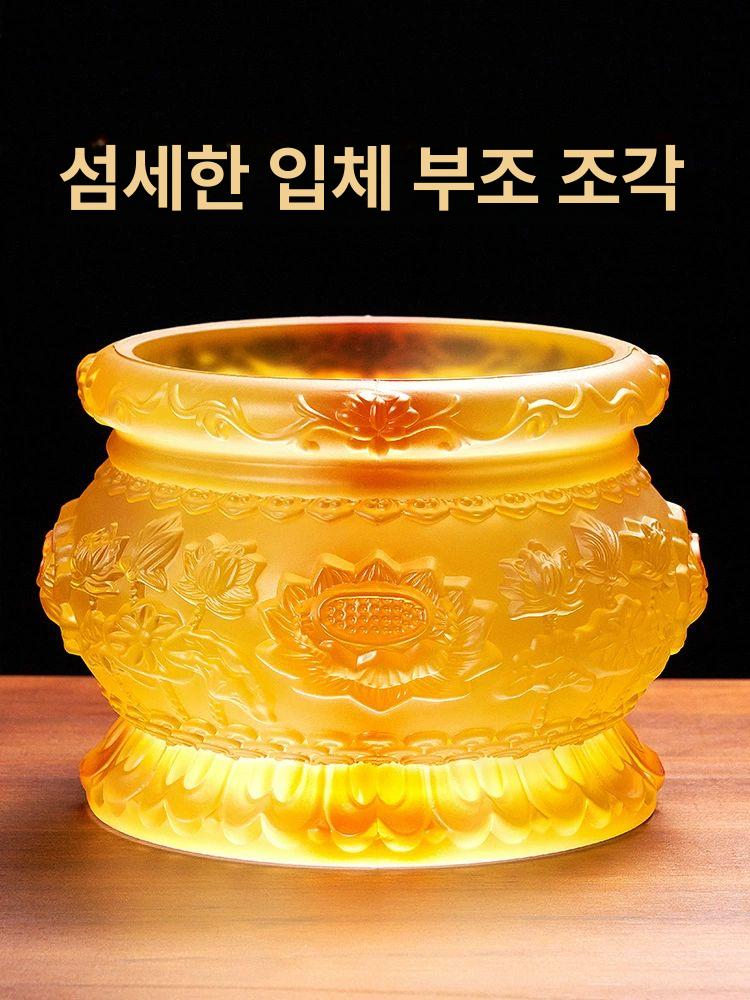 연꽃 LED등 법당용 연꽃등 연화등 석가탄신일 연등 팔복 등불 앰버 - 상세 이미지 2