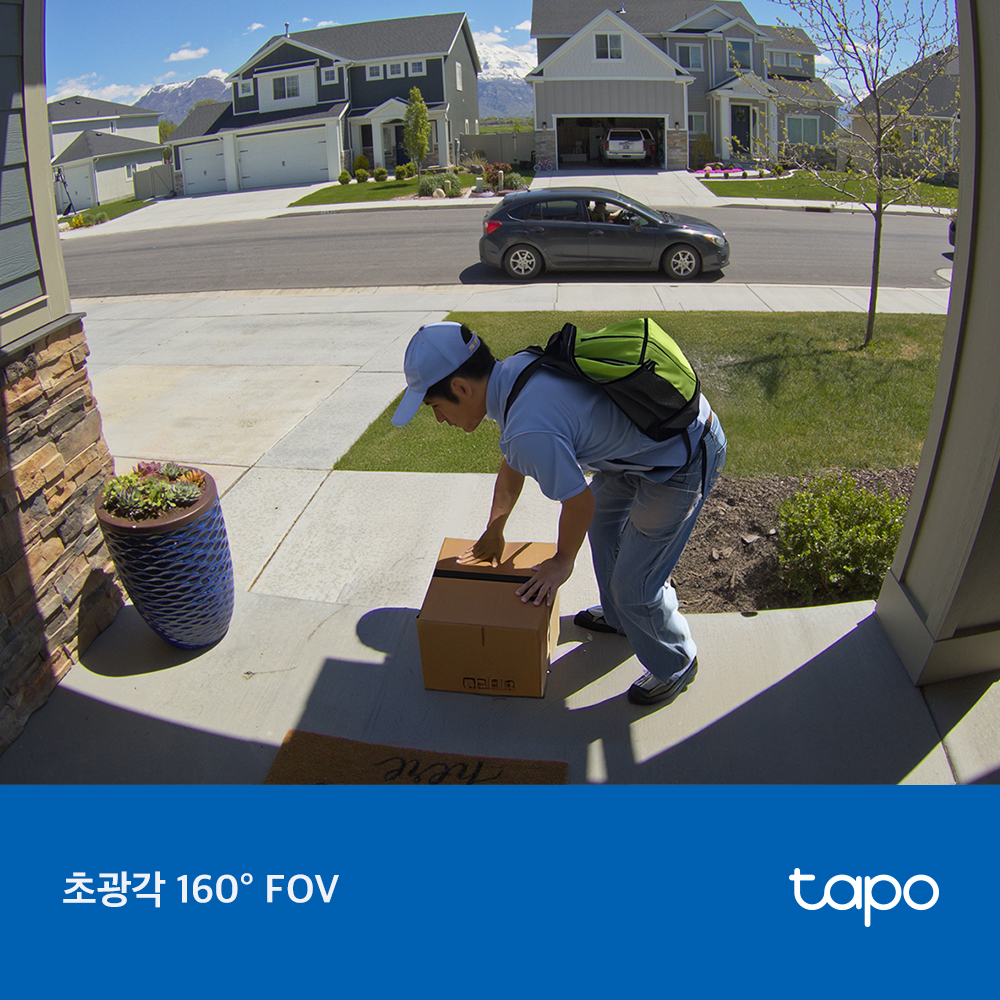 티피링크 Tapo D205 현관 카메라 스마트 미니 도어벨 2K 300만화소 CCTV 무선 배터리 충전 인터폰 초인종 - 상세 이미지 5