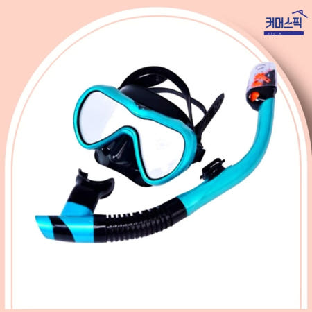 [CPICK협력사]스노클링 세트 아로마 블루 물안경 오리발 스노클 수영 캠핑 물놀이 커머스픽201