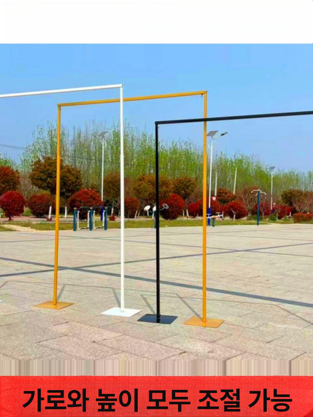 배너 거치대 스탠드 야외 광고판 지지대 무대 배경 철제 2m x 2m 골드 표준 - 상세 이미지 2