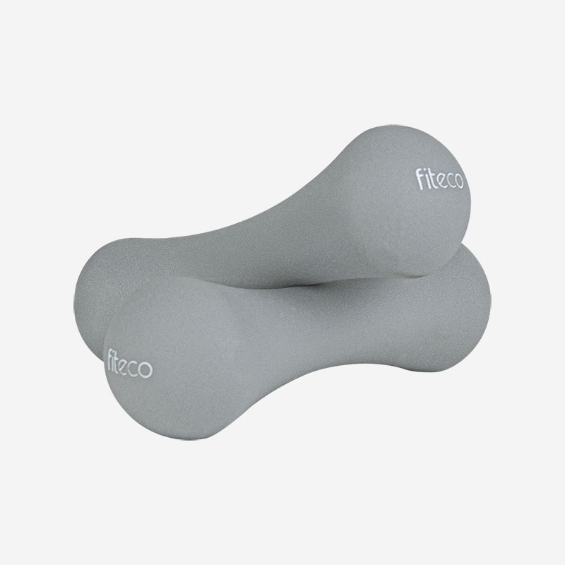 피테코 플로우 덤벨 네오프렌 미용아령 홈트 여성 2kg, 2개, 라이트그레이 - 상품 이미지