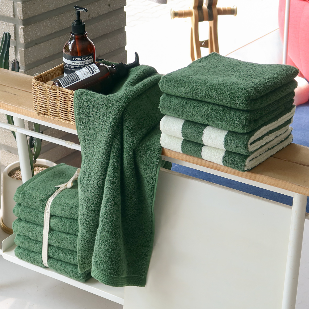 [네이버단독]테리파머200g 샬롯데 무형광 호텔 수건 5장+5장 타올 리본포장 타월