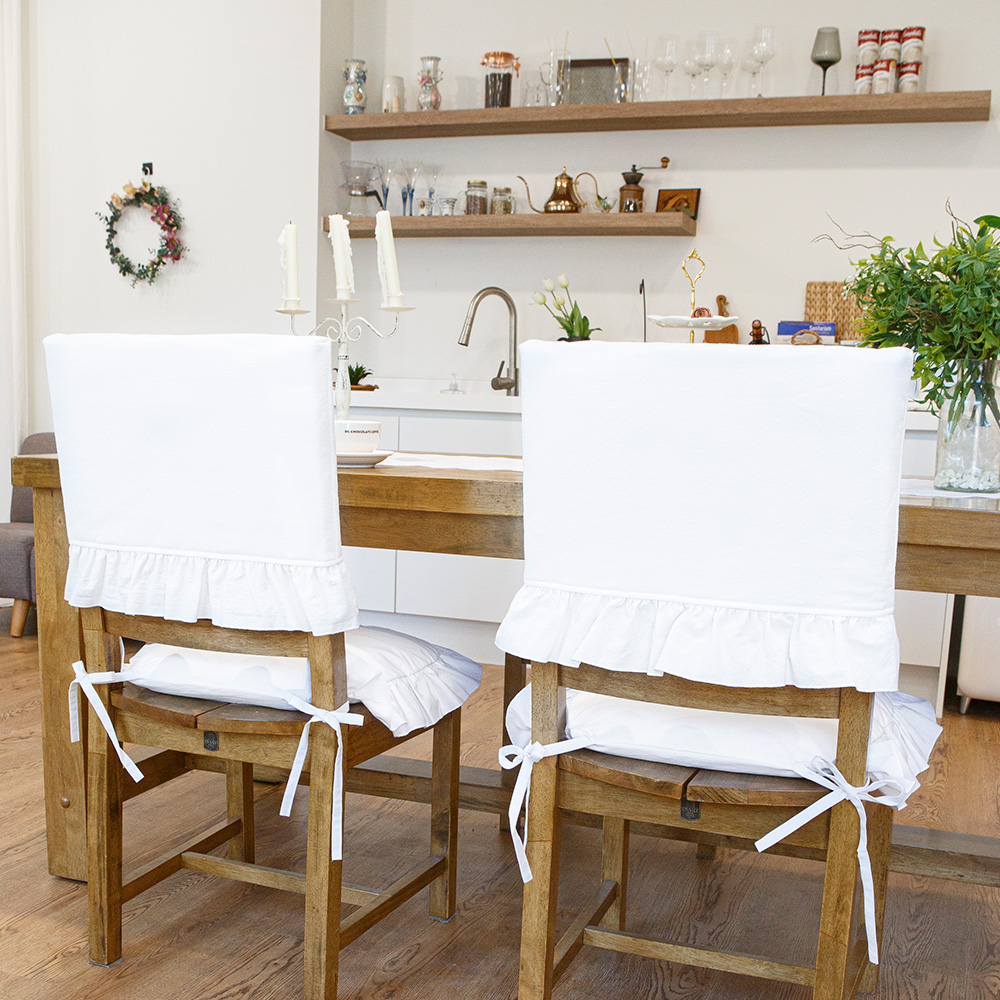 루이스 식탁 의자 등받이 커버, 순면 워싱 덮개 리폼 천갈이 헤드 가죽