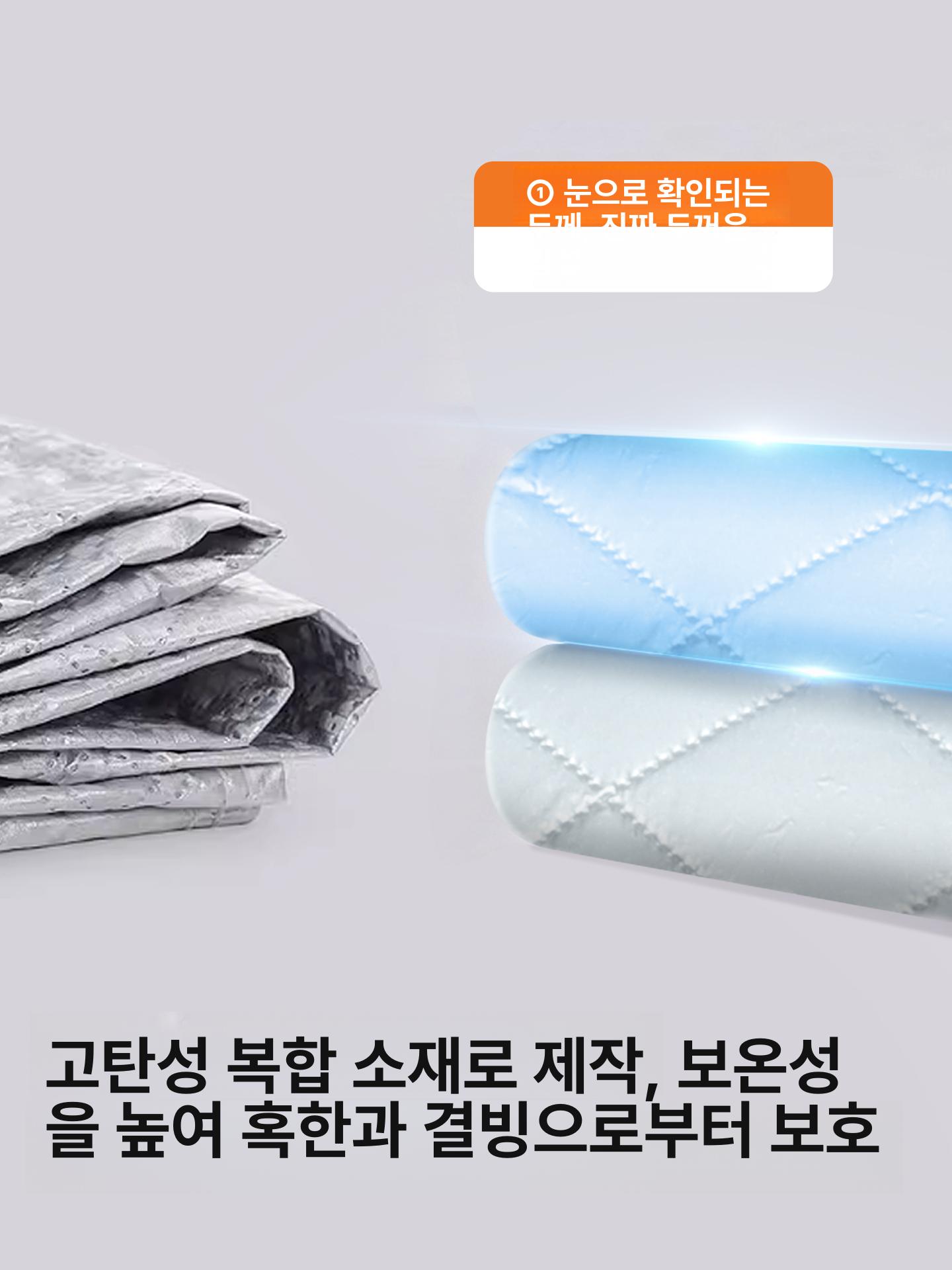 차량용 커버 우박 보호 두꺼운 방수 차량 덮개 단열 두꺼운 면직물 자동차 커버 실버 - 상세 이미지 2