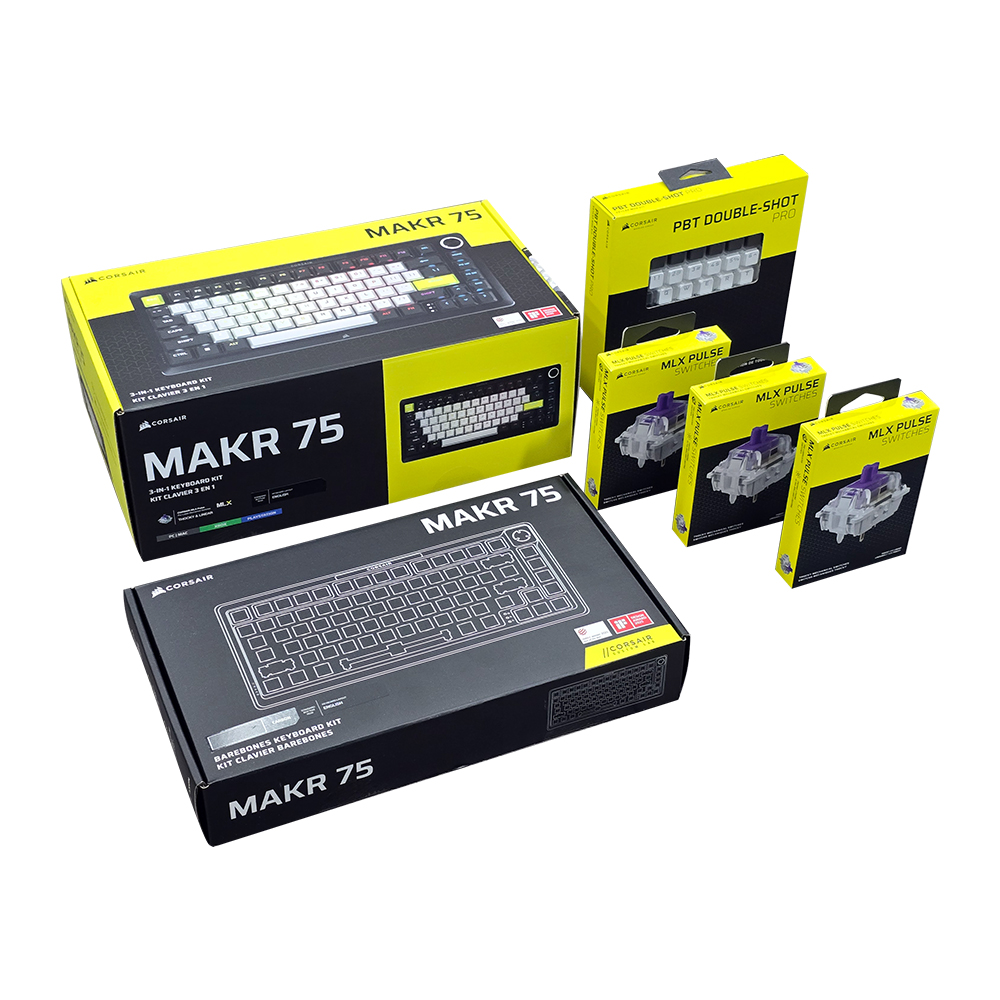 커세어 MAKR 75 DIY 키트 베어본 핫스왑 게이밍 기계식 키보드 블랙 MLX 펄스축 - 상세 이미지 4
