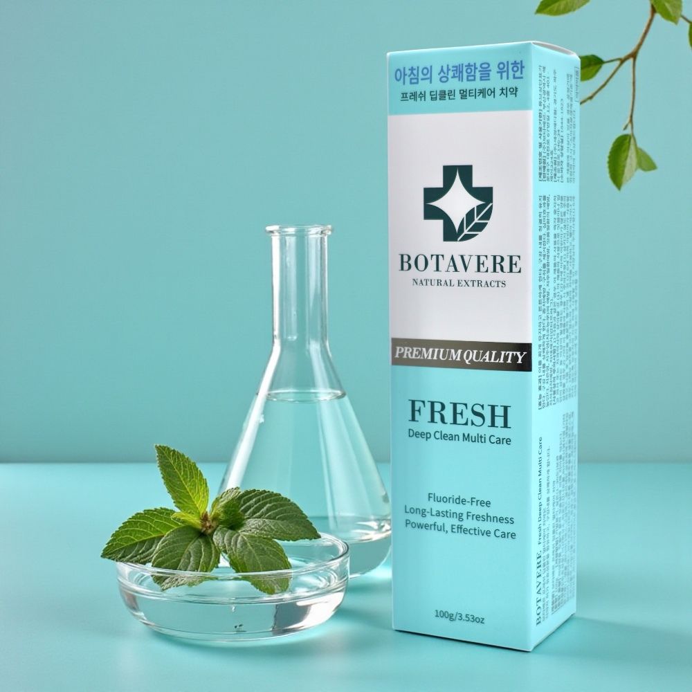 [2개] 보타베르 프레쉬 딥클린 멀티케어 치약 프리미엄 무불소 구취제거 치약 잇몸 100g, 2개 제품 이미지