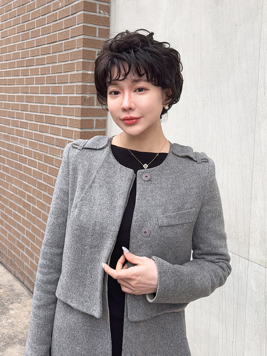 엘레강트 볼륨 레이어컷 이쁜 중년가발 내츄럴블랙 - 상품 이미지