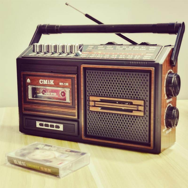 빈티지 카세트 플레이어 복고풍 FM AM SW 라디오 카세트 테이프 재생 녹음 기능 - 상세 이미지 2