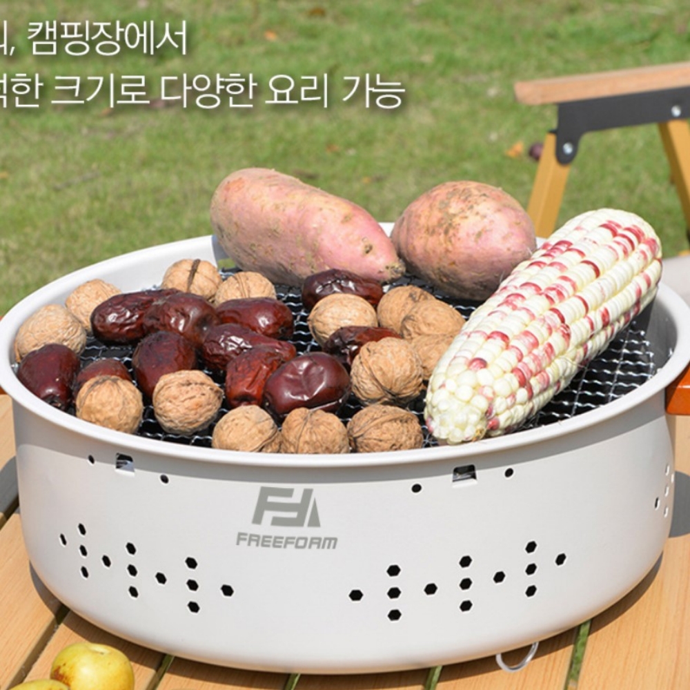 바베큐 그릴 화로대 미니 석쇠 집에서 숯불구이 타닥 고체연료 1인 화롯대 가정용