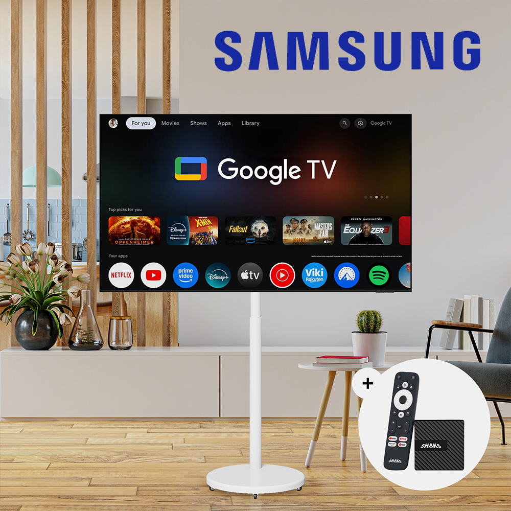 삼성 125cm(50인치) 스마트 소형TV 4K UHD 이동형 이동식 무빙 스탠드 1등급 - 상품 이미지
