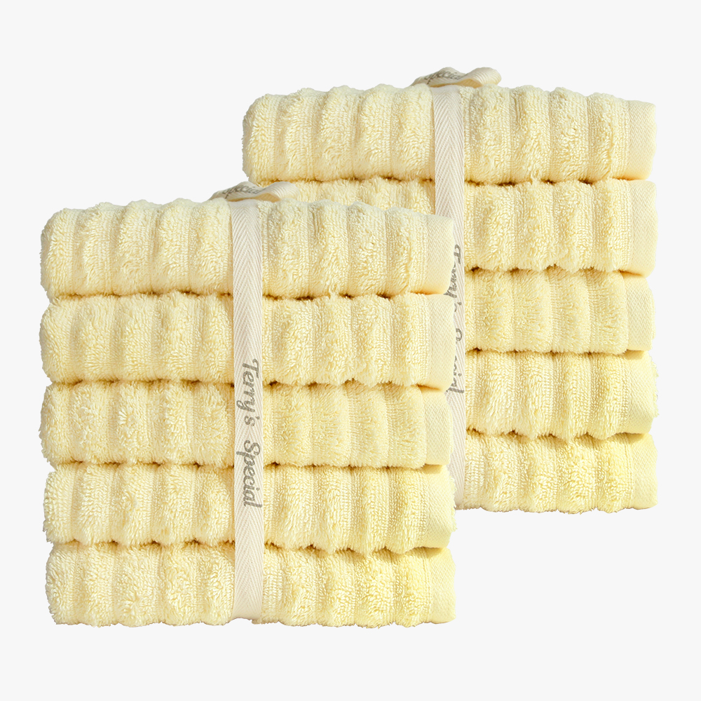 [네이버단독] 테리파머 테리스페셜 고중량 200g 웨이브 볼륨 호텔수건 5장+5장 수건 샤워 타올 목욕 타월