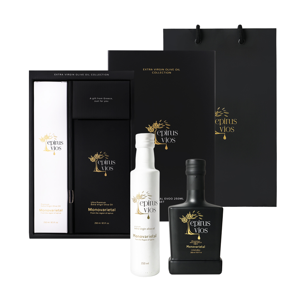 에피루스 비오스 프리미엄 엑스트라 버진 그리스 올리브 오일 선물세트 (250ml, 2병) - 상품 이미지
