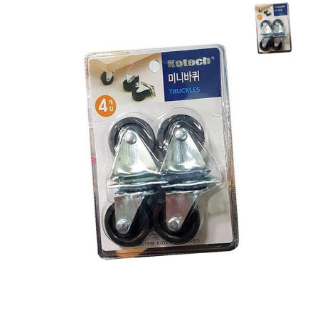 코텍 미니바퀴 선반 가구 트롤리 회전 교체형 바퀴 4P