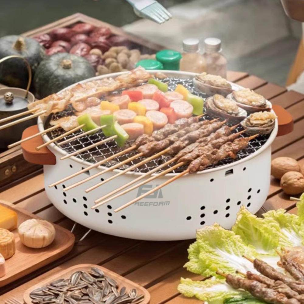 바베큐 그릴 화로대 미니 석쇠 집에서 숯불구이 타닥 고체연료 1인 화롯대 가정용