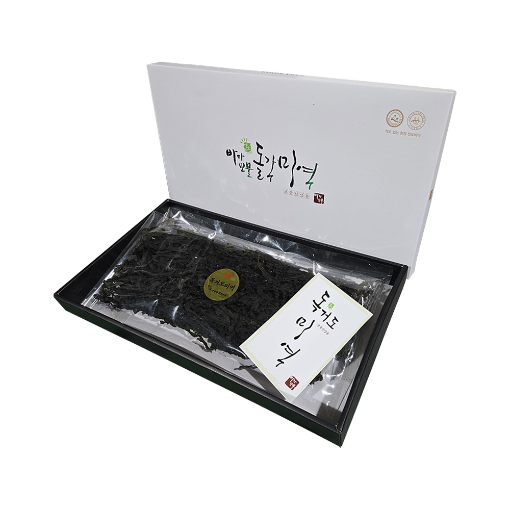 독거도 자연산 햇 돌각미역 200g 궁중진상품 명품 미역 박스포장 - 상품 이미지