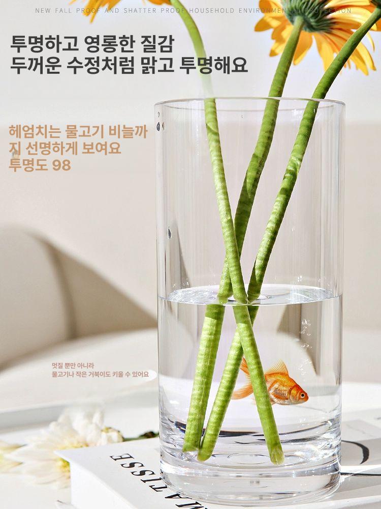 유리 수경 화분 데스크탑 테라리움 재배 재배용 물고기 직경 10 높이 20cm - 상세 이미지 4