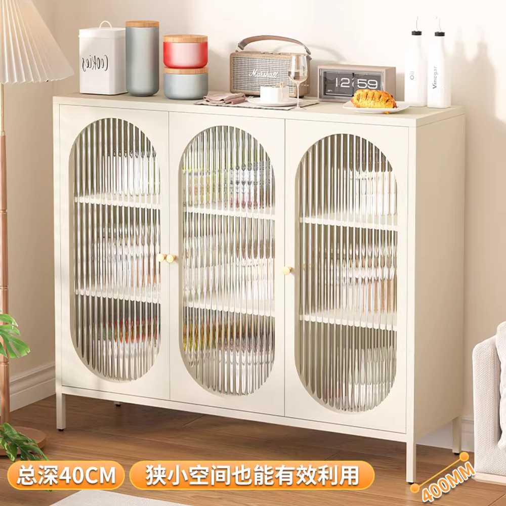 화이트 그릇장 주방 수납장 유리 엔틱 홈카페 흰색 - 상세 이미지 2