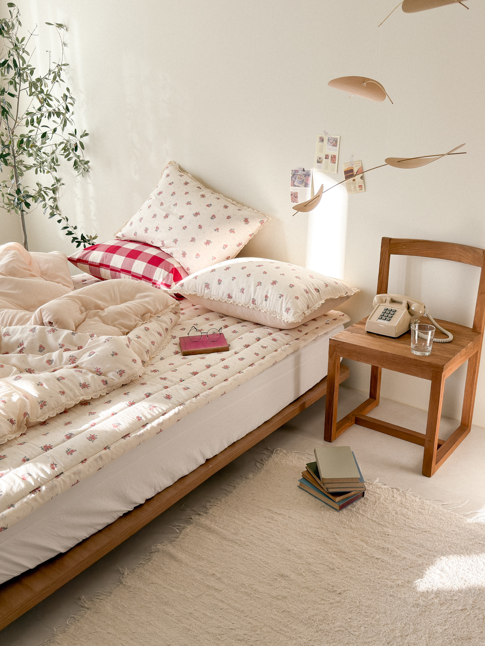 프리미엄 로즈베일리 쁘띠토숀 모달 차렵이불 3종 풀세트 10%