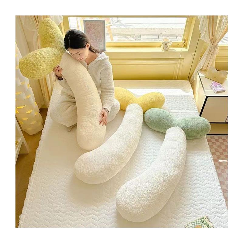 대형 수면인형 안고자는 롱쿠션 임산부용 시원한 긴베개 그린빈 72cm - 상세 이미지 5