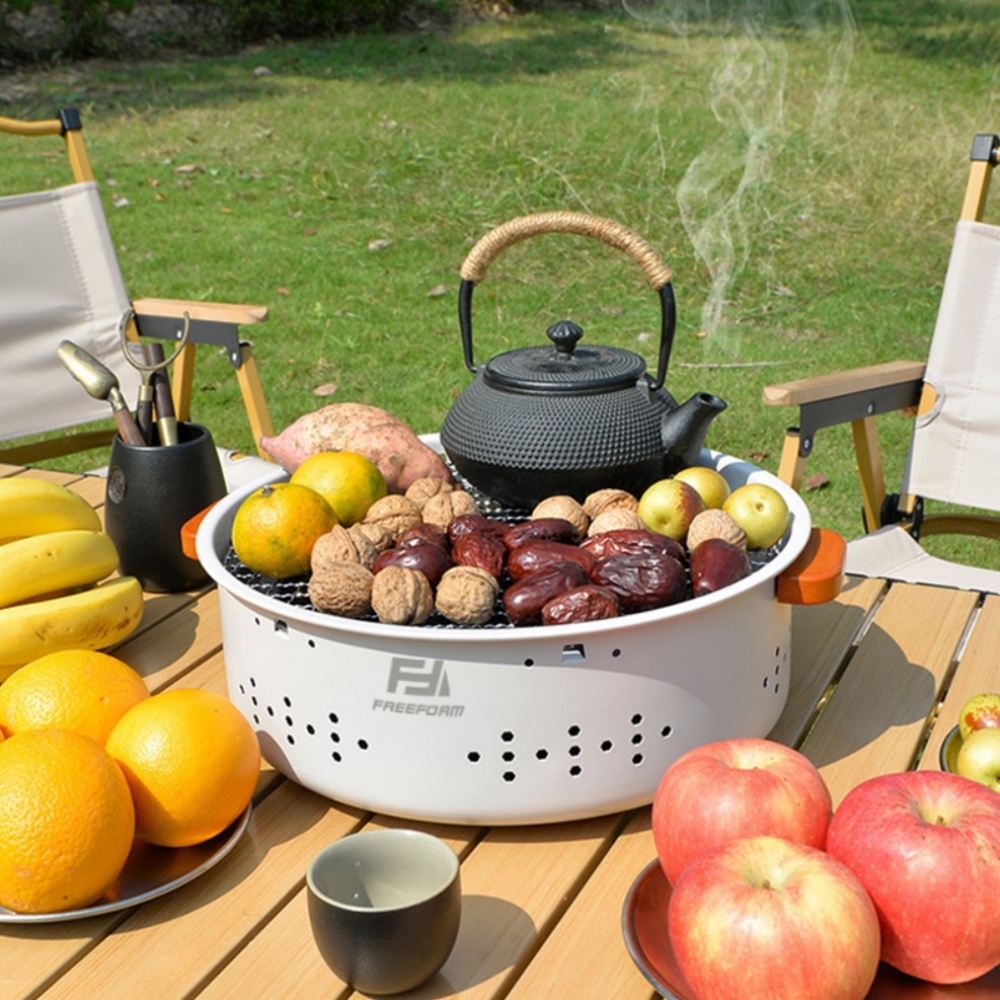 바베큐 그릴 화로대 미니 석쇠 집에서 숯불구이 타닥 고체연료 1인 화롯대 가정용