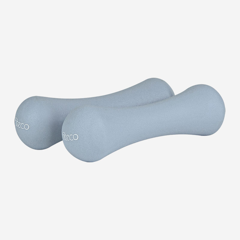 피테코 플로우 덤벨 네오프렌 미용아령 홈트 여성 1kg, 2개, 더스티블루 - 상세 이미지 3