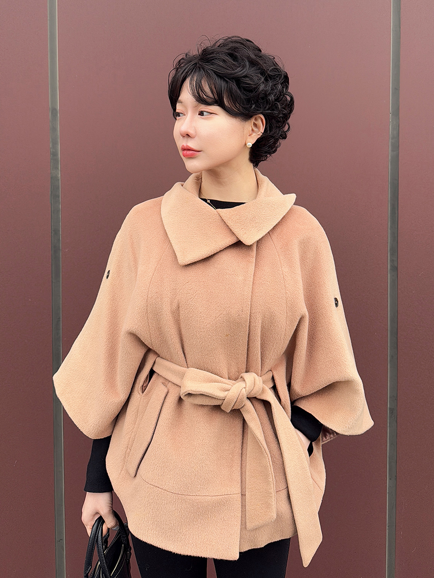 엘레강트 아웃컬 볼륨숏펌 이쁜 중년가발 내츄럴블랙 - 상세 이미지 5