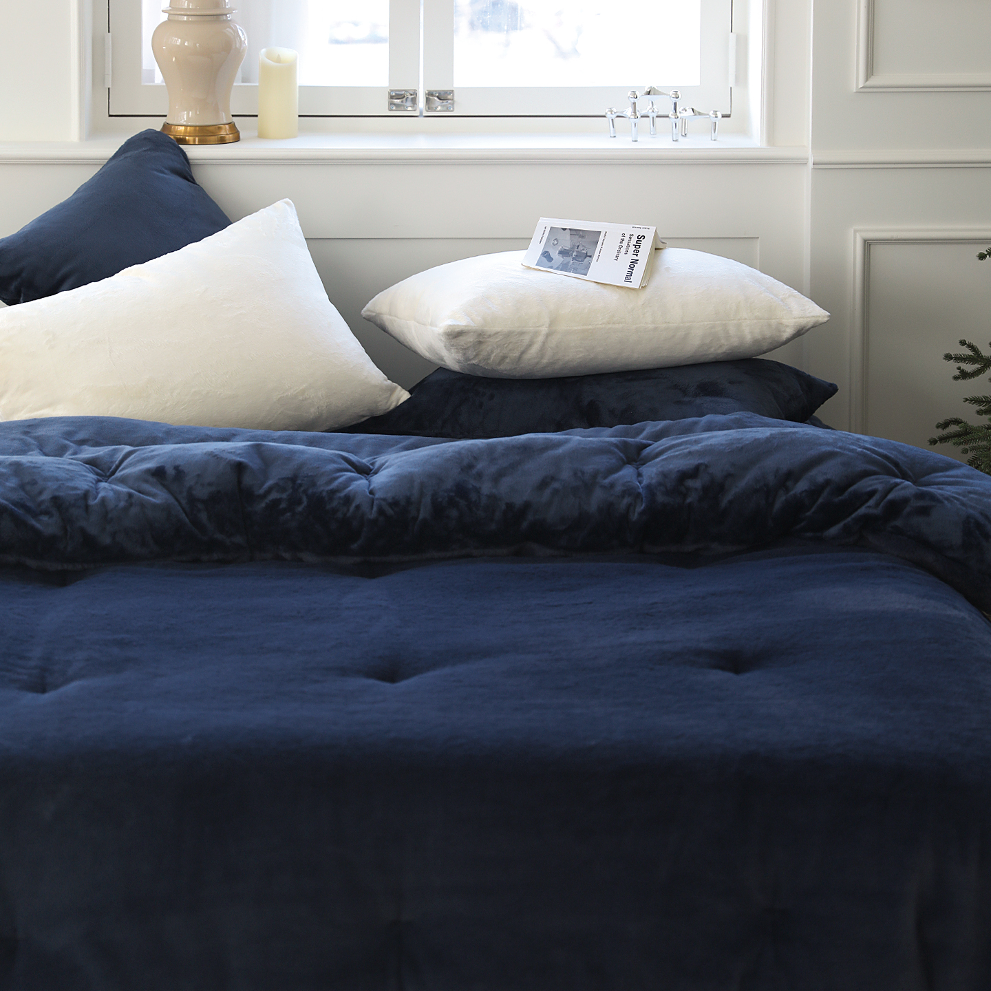 겨울 극세사이불 노스베어 프리미엄 라셀 10mm 장모 차렵이불 SS