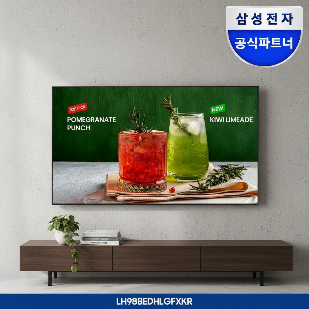 삼성 야호~ TV 2026 4K UHD 고화질 스마트 Biz TV 249cm(98인치), 벽걸이 - 상세 이미지 2