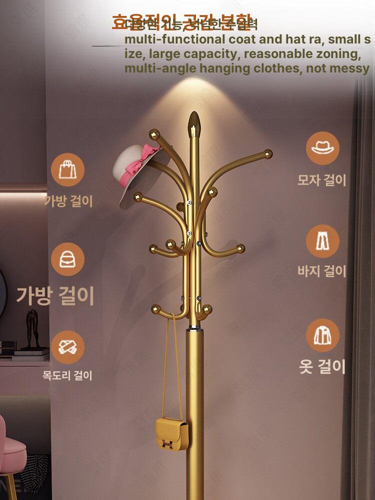 스탠드 옷걸이 철제 다용도 미니 이동식 원룸 수납행거 2단 수납-펄화이트 - 상세 이미지 3