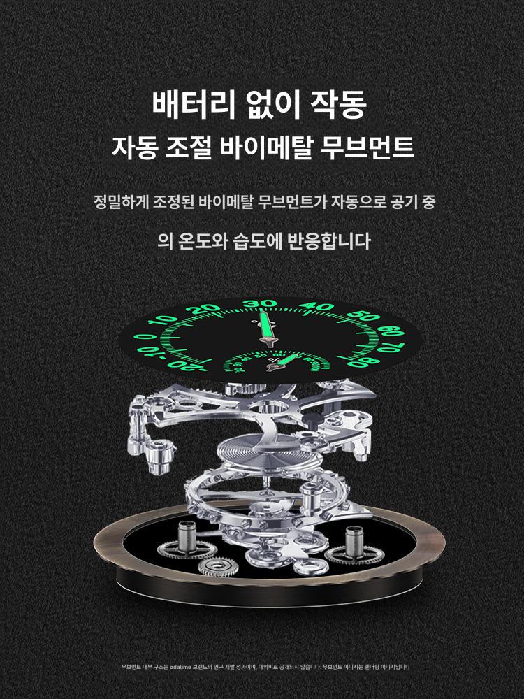 차량용 온습도계 기계식 실내용 송풍구형 부착식 원형 TH30 블랙 미니 온도계 비야광 37mm - 상세 이미지 3
