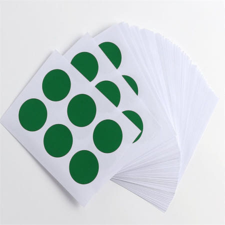 오나스 원형 스티커 60매 그린 스티커지