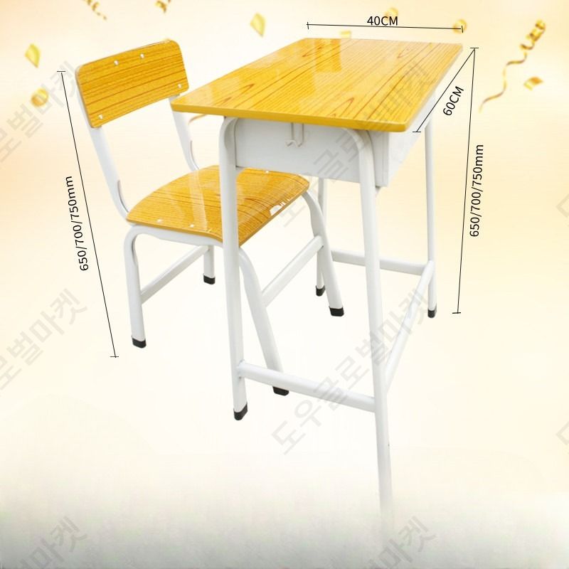 1인용책상의자 학원 책걸상 학교 공부방 독서실 강의실 - 상세 이미지 3