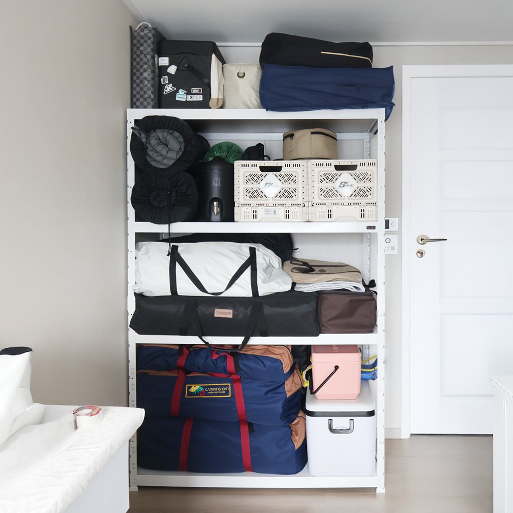 랙셈블 수납선반 무볼트 다용도실 다용도 팬트리 랙 선반 800300900 4단