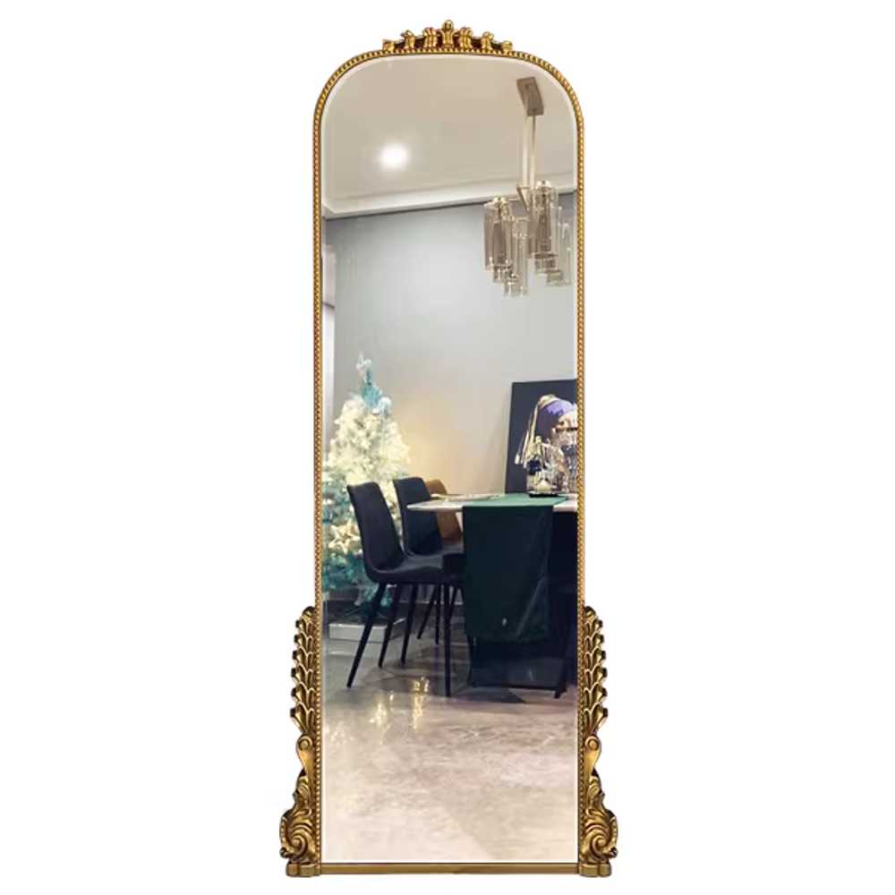엔틱 거울 앤티크 인테리어 금 유럽풍 아치 프렌치 172x70cm 앤티크 골드 - 상세 이미지 5