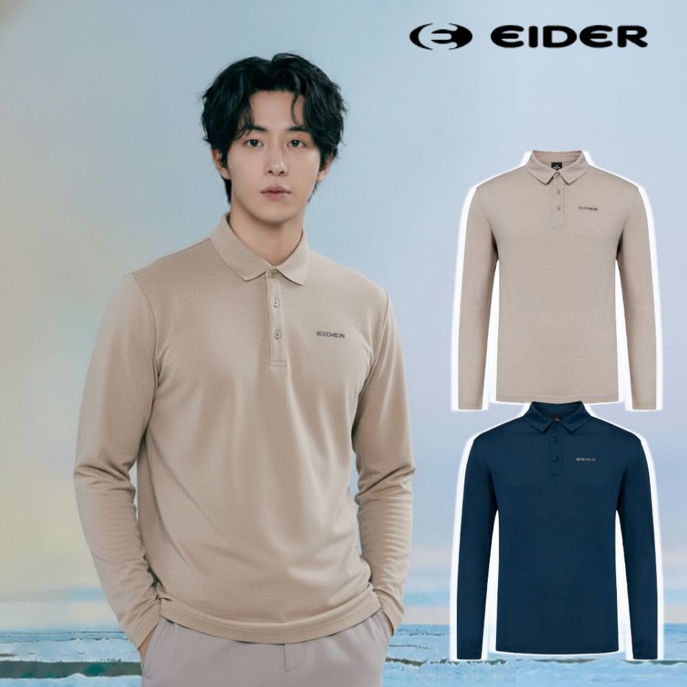 아이더 남성 카라 긴팔 폴로 아웃도어 데일리티셔츠 - 상품 이미지