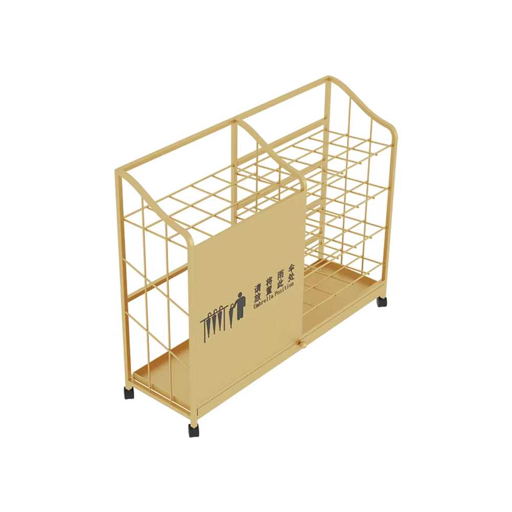 대형우산꽂이 철제 정리함 수납 가게 팬션 헬스장 랙 A형 블랙 68cm - 상세 이미지 5