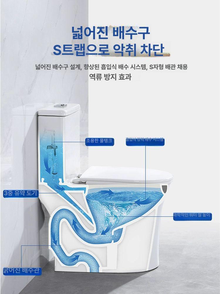 소형 셀프 교체 변기 시공 물내림 업소용 가정용 시트 58cm + 직접 250mm - 상세 이미지 2
