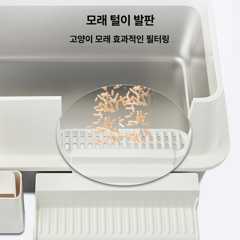 스테인리스 용기 업소용 저장통 대형 보관통 밀폐형 국통 펄화이트 15cm 스텐 모래 제어 사다리 - 상세 이미지 5