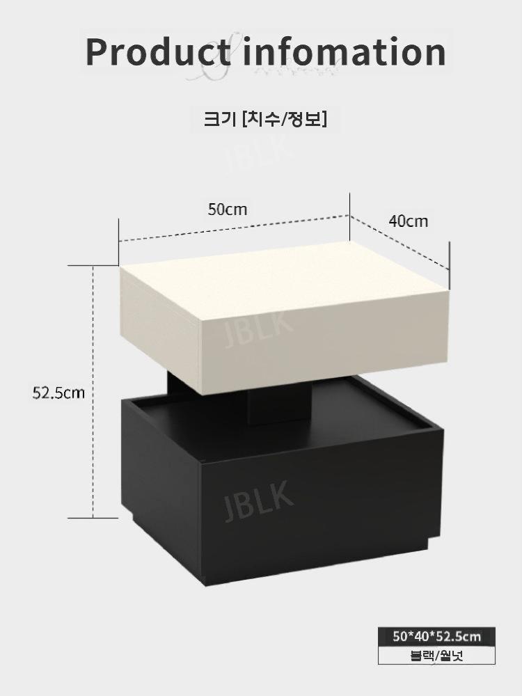 코지락 협탁 비밀 수납 공간 금고 소형 사이드 테이블 - 상세 이미지 4