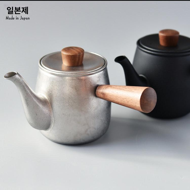 제작소 제품 홍차용 티팟 미니사이즈 찻주전자 천연나무 브라이트실버 - 상세 이미지 5