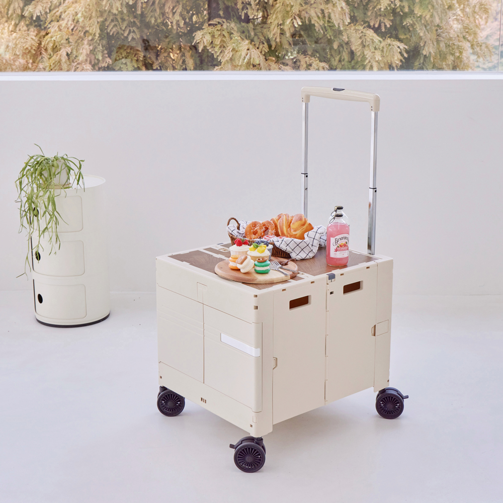 랄라카트 무브모션 와이드 장바구니캐리어 4바퀴 캠핑 박스 강아지 손수레 마트 접이식카트 - 상세 이미지 3