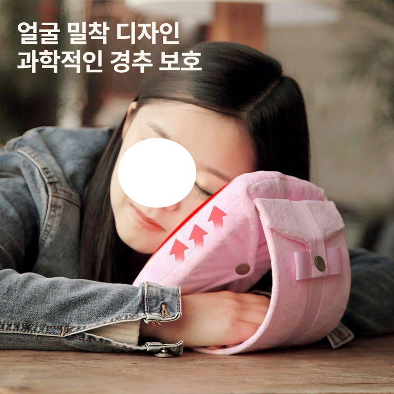 여행용 휴대용 다기능 등받이 베개 소형 사무실 낮잠용 라이트블루 포시즌스 13 x 17x15 - 상세 이미지 3