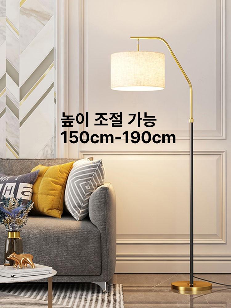 장스탠드 조명 독서등 거실 장스텐드 무드등 스탠드 침실 블랙 램프 바디 블랙 웜 라이트 - 상세 이미지 3